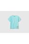 Boy's Water Green Beach Printed T-shirt Water Green