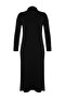 Siyah Bolero Kruvaze Detaylı Triko Elbise TCTAW24EB00011 - 6