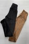 High Waist French Black Velvet Leggings - 4