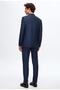 Ds Groom Slim Fit Navy Blue Crow's Feet Suit - 4