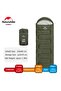 Y150l Envelope Style Hooded Cotton Sleeping Bag -6°c Green-right - 2