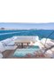 Marine Yacht Collection Blue Wave Pattern Coral Colored Woven Base Carpet Mira 1345 - 2
