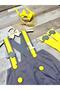 Elephant Concept Baby Boy Gray Yellow Birthday Salopet - 3