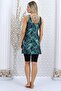 Women's Black Patterned Tights Dress Swimsuit - 3
