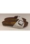 Anatomical Sole Adjustable Buckle Birken Model White Women's Slippers - 8
