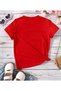 Girl in Red Pink Dress and Cat Printed Children's Combed Cotton T-Shirt - 3