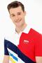 Men's Red Polo Neck T-Shirt - 6