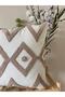 غطاء وسادة منقوش هندسيًا من Atolyem Atoyesii مطرز يدويًا مقاس واحد (43X43) - 3