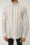Striped Slim Fit Linen Shirt - 4