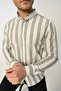 Striped Slim Fit Linen Shirt