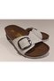 Anatomical Sole Adjustable Buckle Birken Model White Women's Slippers - 3