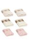 Osaka 6-Pack Bamboo Hand and Face Towels (50X90)-Beige Pink Cream