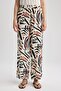 Palazzo Printed Linen Blended Trousers Z6857az23sm - 4