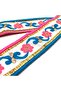 Indian Handwork Ribbon Flower Motif Turquoise-pink - 2