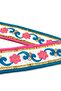 Indian Handwork Ribbon Flower Motif Turquoise-pink - 3