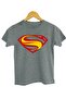 Children's Short Sleeve Knitted T-Shirt Superman Digital Printed