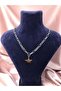 Jewelry Thick Paperclip Chain Single Star Necklace Silver Color