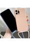 Compatible with Oppo A76 Silicone Case with Drawstring Neck Strap Velvet Inner Surface Epiphany Case Green - 4