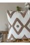 غطاء وسادة منقوش هندسيًا من Atolyem Atoyesii مطرز يدويًا مقاس واحد (43X43) - 2