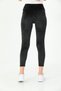 High Waist French Black Velvet Leggings - 2