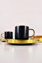 Kosovo Porcelain 2-Person Gilded Coffee Cup Set Black Gold - Ist-121 C320.049