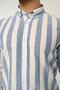 Striped Slim Fit Linen Shirt - 3