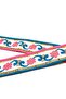 Indian Handwork Ribbon Flower Motif Turquoise-pink - 5