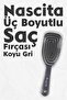 Three Dimensional Hair Brush Dark Gray