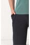 Short Reglan Sleeves Six Long Pockets Three Buttons Green Color Men's Pajamas Set - 3