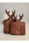 Walnut Color Double Deer Presentation Board Cutting Board Coffee Presentation
