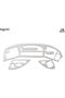 Meriç ®   Mercedes Tourismo Front Glove Box Trim Aluminum 19 Piece 2007-2010