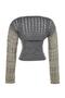 Anthracite Crop Openwork/Perforated 2-Piece Knitwear Sweater Twoaw24Kz00099 - 8