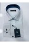 Dacron Black Belted Pocket Classic Wide Cut Long Sleeve Tie Collar Shirt - 5