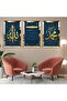Gold Mirrored Plexiglass Framed Ayetel Kursi Allah and Haz Muhammad Word Triple Mdf Painting Set