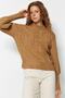 Camel Soft Textured Hair Braided Sweater TWOAW21KZ0109 - 2