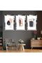 Abstract Pattern Stone Silver Plexi Edge Triple Mdf Table Set - 2