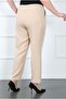 Women's Mink Imported Dumbbell Elastic Waist Large Size Trousers - 4