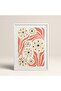 White Wooden Framed Painting Framed Poster Artistic Modern Wall Decor (Flower209-White-30X40)