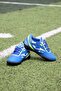Young Boys' New Extrem Blue Black Sole Color Small Gear Grass Astroturf Field Shoes - 8