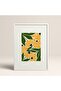 White Wooden Framed Painting Framed Poster Artistic Modern Wall Decor (Flower220-White-40X60)