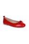 Women's Real Red Leather Ballerinas 10055