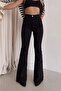 Dodge Black Flared Jeans Women's Fade-Resistant Power Lycra Shaping Denim Pants