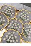 نموذج ديزي منديل تقديم القهوة المطرز المكون من 6 قطع - 5