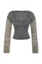 Anthracite Crop Openwork/Perforated 2-Piece Knitwear Sweater Twoaw24Kz00099 - 6