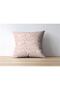 42x42cm Cotton Woven Throw Pillow Pillow Case with Cream Branch Printed on Pink Background