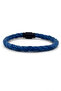 Men's Blue Rope Black Metal Magnetic Clip Bracelet Bt388