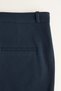 Women's Navy Blue Slim Cut Short Leg Trousers 53040524 - 6