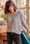 Women's Gray Thessaloniki Casual Sweater KZK-19000051 - 3
