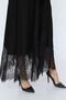 Black Lace Detailed Plus Size Knitted Dress - 4