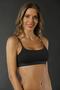 Women's Dark Gray Cotton Lycra Thin Strap Sports Bustier